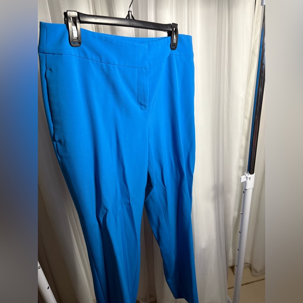 Evan Picone Vibrant Blue Straight Leg Pants